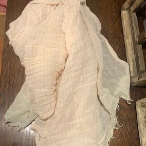 Light pink and white striped wrap